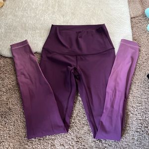 Lululemon purple ombre luxtreme leggings